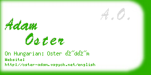 adam oster business card